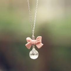 Pink Bow Pendant artificial imitation fashion jewellery online