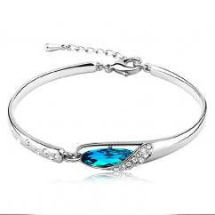 Blue Austrian Crystal Charm Bracelet artificial imitation fashion jewellery online
