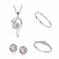  Platinum Plated Austrian Crystal Jewelry Sets Combo artificial imitation fashion jewellery online