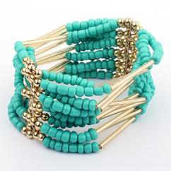 Blue Beads Multilayer Adjustable Bracelet artificial imitation fashion jewellery online