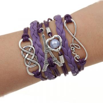 Divine Love Leather Multilayer Charm Bracelet artificial imitation fashion jewellery online