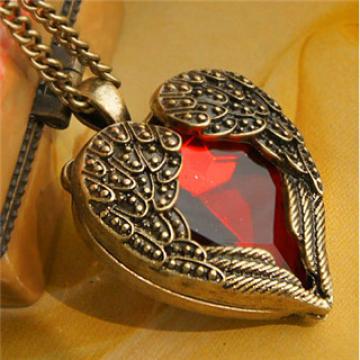 Peach Heart Long Necklace artificial imitation fashion jewellery online