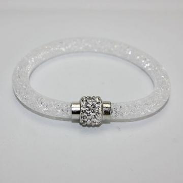 White  Twilight Sparkle Crystals Filled Magnetic Clasp Bracelet artificial imitation fashion jewellery online