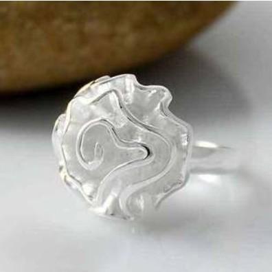 Hollow out Rose Flower Silver Plated Ring artificial imitation fashion jewellery online