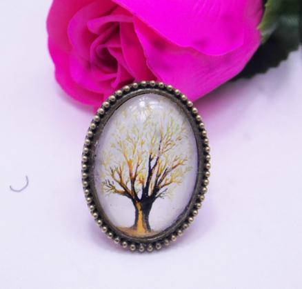 European Tree Cocktail Ring artificial imitation fashion jewellery online