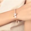 Gold Plated Clover Opal Charm Bracelet artificial imitation fashion jewellery online