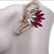 Red Crystal Leaf Earring- 1Pcs artificial imitation fashion jewellery online