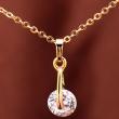 18k Yellow Gold Plated AD Diamond Necklace artificial imitation fashion jewellery online