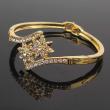 18K Yellow Gold Plated AD Diamond Flower Bracelet artificial imitation fashion jewellery online