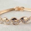 Gold Plated Twisted Zirconia Stones Bracelet artificial imitation fashion jewellery online