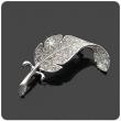 Silver Plated Leaf Brooch Clothes Accessories artificial imitation fashion jewellery online