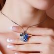 Platinum Plated Blue Clover Necklace artificial imitation fashion jewellery online