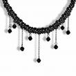 Black Choker Style Necklace With Crystal Drops artificial imitation fashion jewellery online