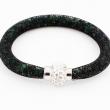 Dark Green Twilight Sparkle Crystals Filled Magnetic Clasp Bracelet artificial imitation fashion jewellery online