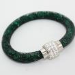 Green  Twilight Sparkle Crystals Filled Magnetic Clasp Bracelet artificial imitation fashion jewellery online