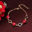 Princess Gold Plated Heart Zirconia Stone  Adjustable Charm Fashion Bracelet artificial imitation fashion jewellery online