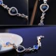 Deep Sea Blue Crystal Heart Shaped Bracelet artificial imitation fashion jewellery online